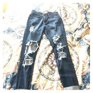 Fashion Nova high wasted beach bum jeans